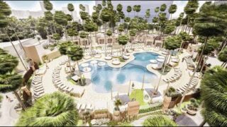 Virgin Hotels Las Vegas Outdoor Pool & Entertainment Complex Details